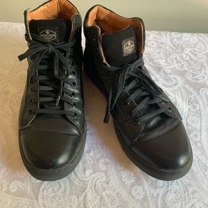 Leather High Top Sneakers